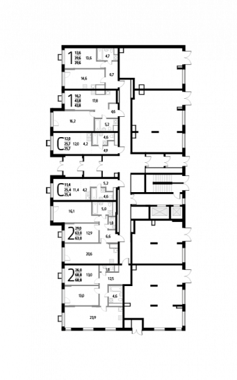 Студия 25.7 м²