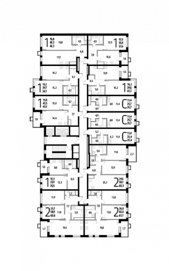 Студия 25.7 м²
