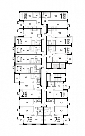 Студия 25.7 м²